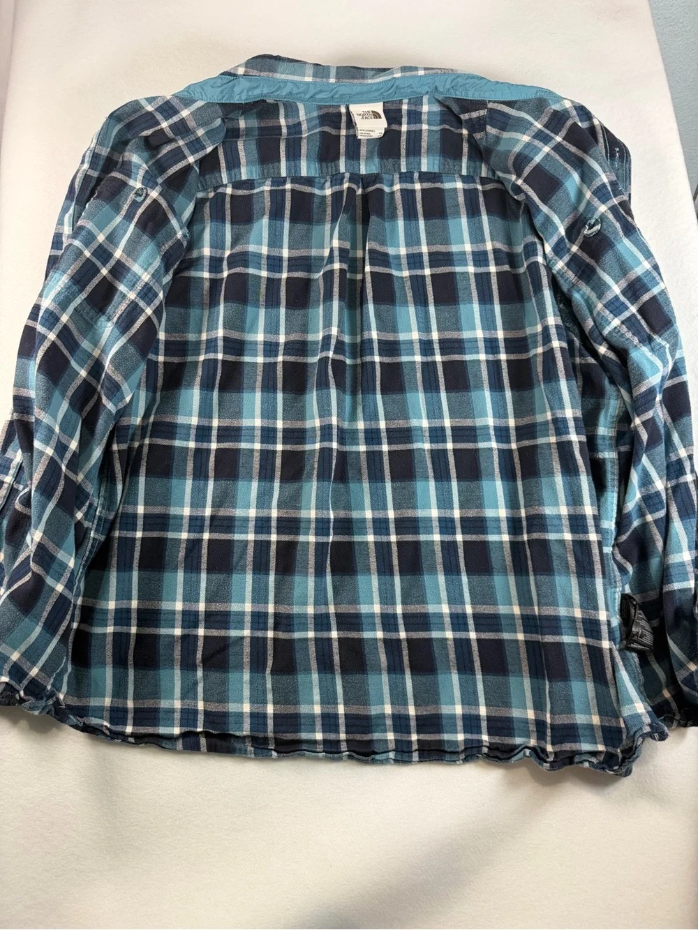 The North Face Blue Plaid Button-Down Shirt